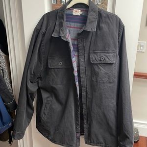 Faherty Black Stretch Blanket Lined CPO Jacket